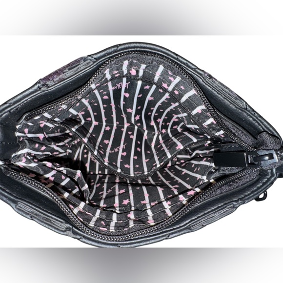 Betsy Johnson Black Quilted Crossbody Purse - Picture 3 of 6